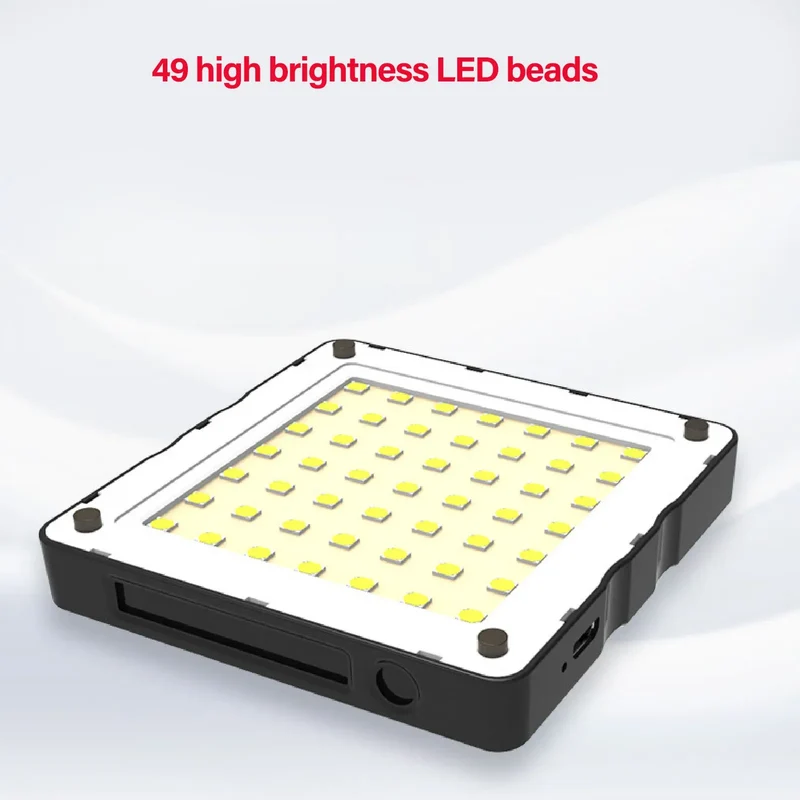 Portable Fill Light Sensitive Color Temperature High Brightness Touch Control LED Video Light Panel for Photography