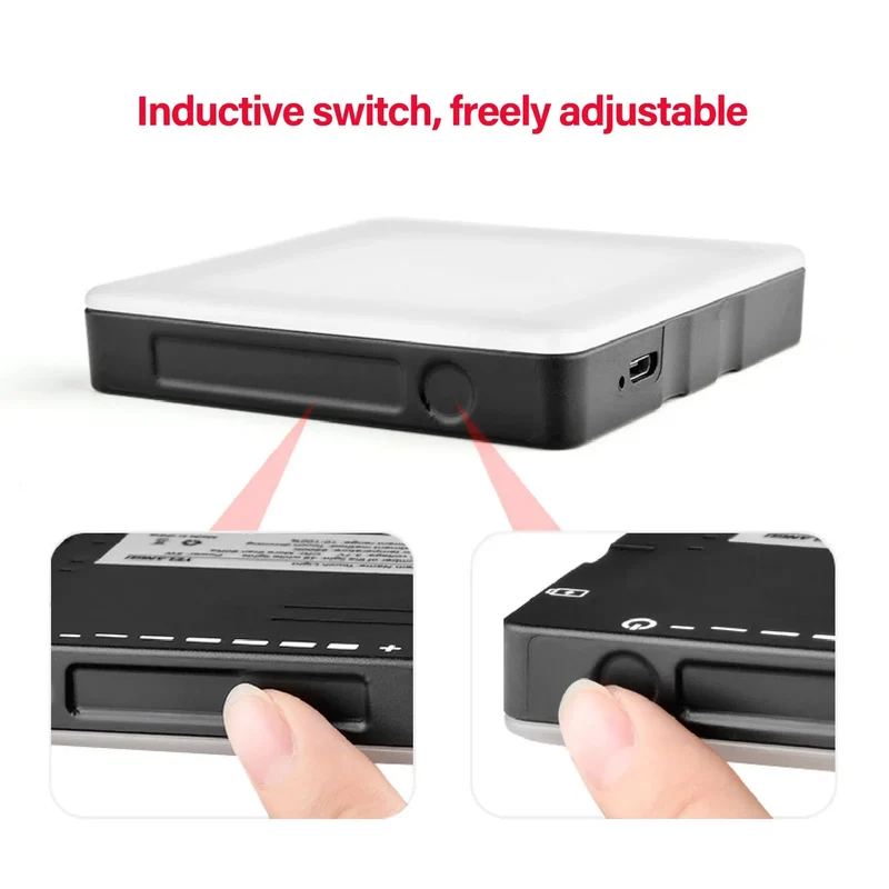 Portable Fill Light Sensitive Color Temperature High Brightness Touch Control LED Video Light Panel for Photography
