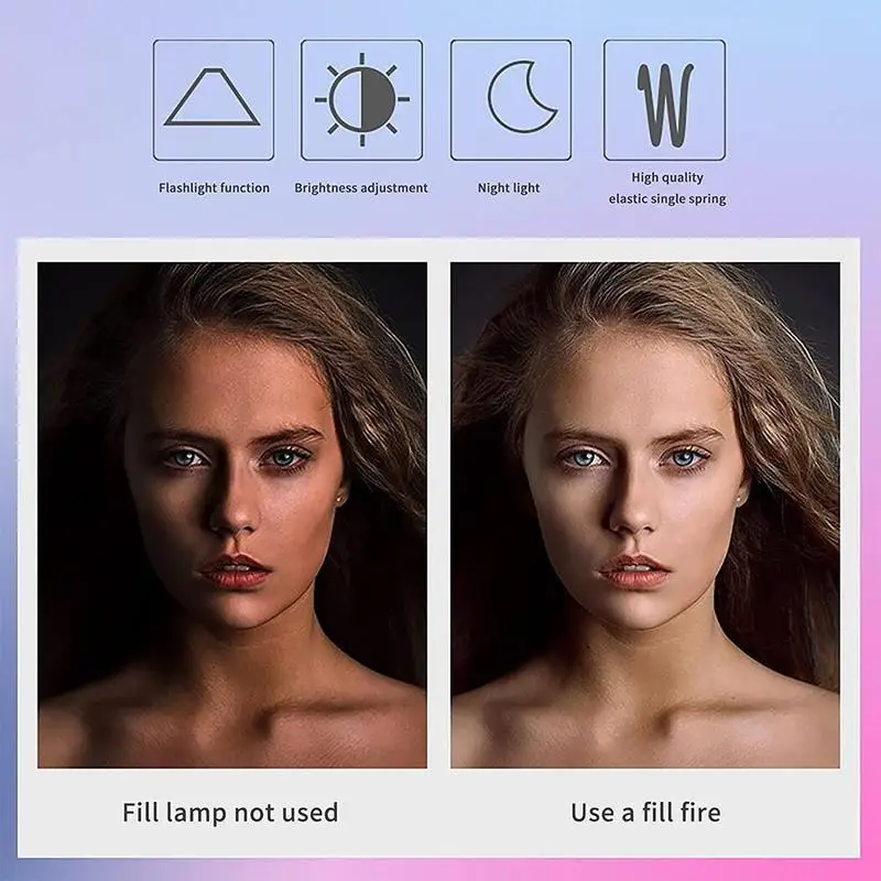 Portable LED Lamp Phone Live Video Beauty Light Universal Mobile Phone Selfie Fill Light USB Charge Photography Clip Fill Light