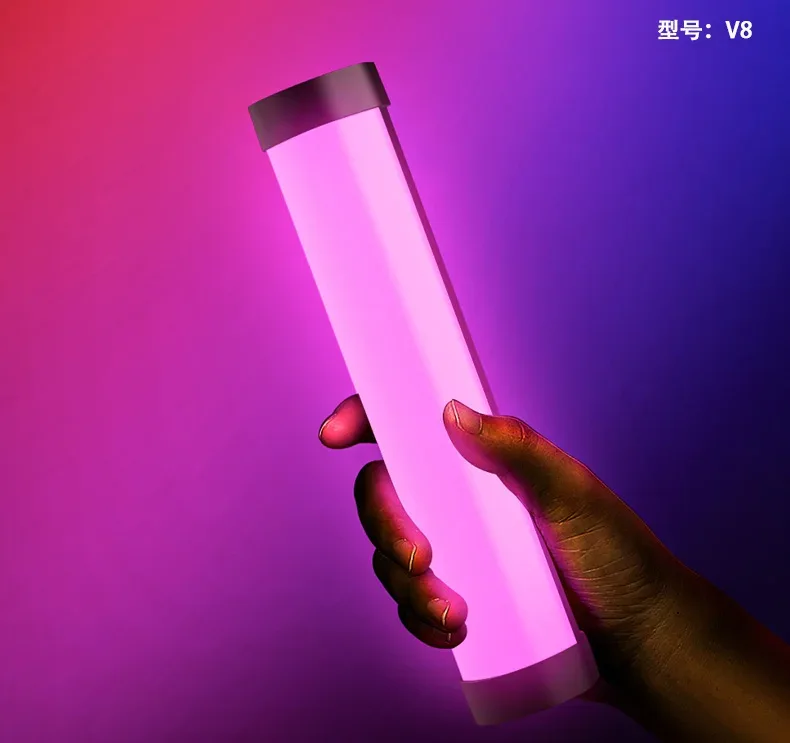 LUXCEO V8 Portable RGB Video Light Gamer Lamp 2000mAh Photo Video Shooting Selfie Lighting Fill-in lights for Vlog/YouTube