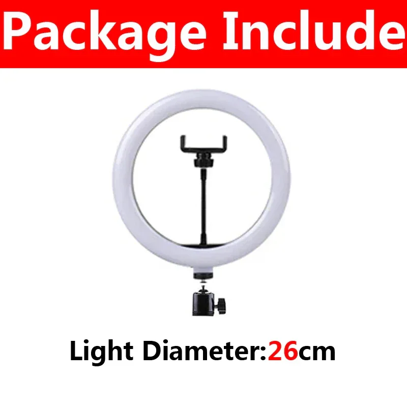 16/26/33cm LED Selfie Ring Light Dimmable LED Lamp Photography Ringlight For Phone Video Live Fill Lamp Photo Studio Ring Light