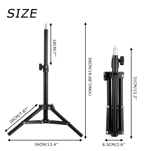 16/26/33cm LED Selfie Light Photography Lights With Tripod Bluetooth Remote Control Dimmable Ring Light For Video Live Fill Lamp